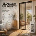 Magnetna Zavesa Protiv Insekata – Zaštita od Komaraca za Vrata 210×100 cm