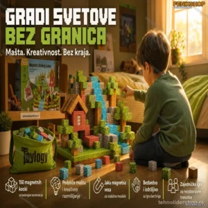 Magnetne Kocke za Decu 150 Delova – Edukativni Kreativni Set