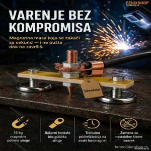 Magnetni Konektor Mase za Varenje – 15 kg Potisna Snaga
