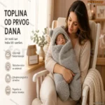 Mekana vreća za spavanje za bebe BabyBlanket Sivo