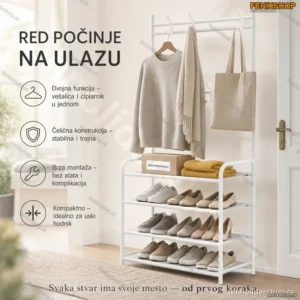 Metalni čiviluk sa cipelarnikom