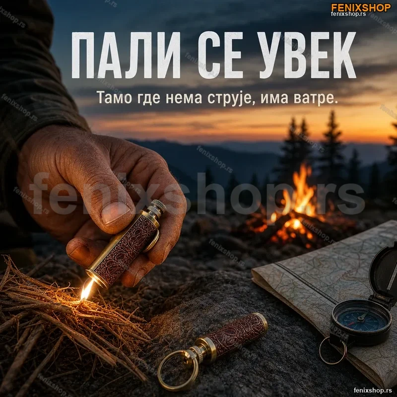Metalni kremeni upaljač — punjivi privezak za preživljavanje Metalni kremeni upaljač — punjivi privezak za preživljavanje