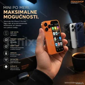 Mini Android Telefon 5G 4/64GB – Ultra Kompaktan Smart Telefon sa Dual SIM
