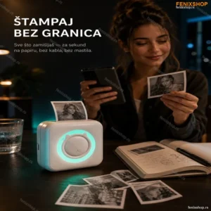 Mini Bluetooth Printer za telefon — štampa bez mastila