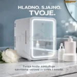 Mini frižider za kozmetiku sa LED ogledalom