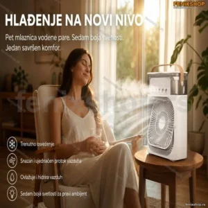 MINI KLIMA 5U1 VODENA MAGLA DIFUZOR