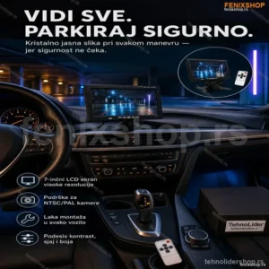 Monitor za Parkiranje 7 Inča – LCD Ekran za Auto Kameru