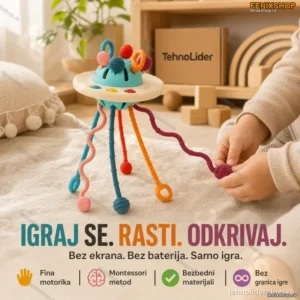 Montessori Edukativna Igračka sa Trakama za Razvoj Motorike