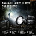 Multifunkcionalna Baterijska Lampa – LED, Picatinny Šina, Stalak
