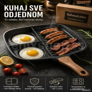 Multifunkcionalni Tiganj 3u1 — Liveni Aluminijum sa Granitnim Premazom