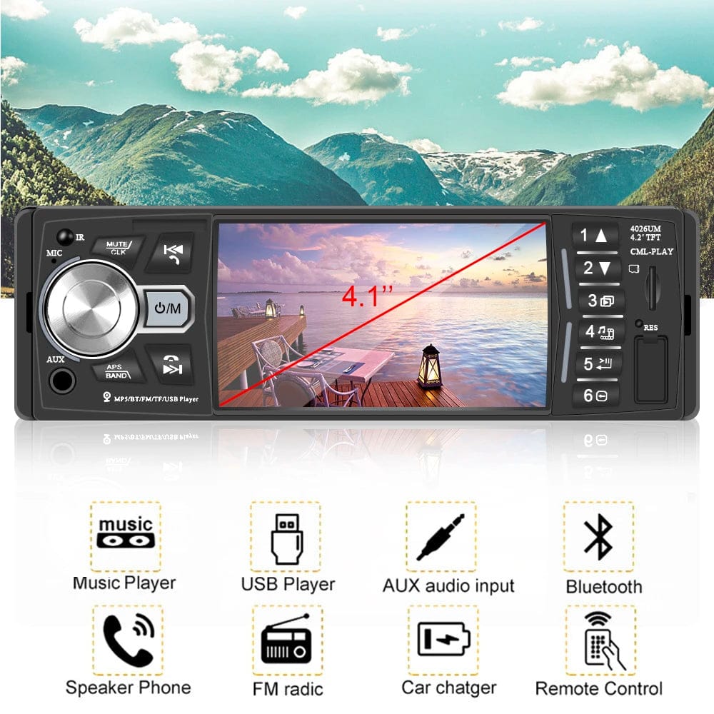 Multimedia MP5 1din auto radio MP3/MP5/Usb Mp5 auto radio MP5 - prednja strana