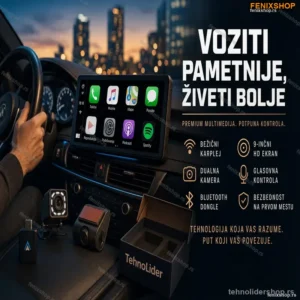 Multimedia za Auto i Kombi 9 Inca – CarPlay, Android Auto i Prednja Kamera