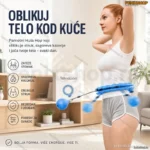 Obruč za Mršavljenje sa 360° Masažnim Sistemom — Podesivi Fitness Obruč