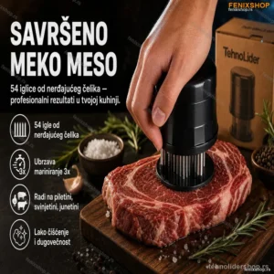 Omekšivač Mesa sa 54 Iglice od Nerđajućeg Čelika – Sočno i Mekano Meso