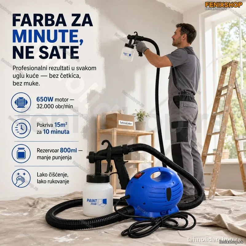 PAINT ZOOM Pištolj za krečenje i farbanje PAINT ZOOM Pištolj za krečenje i farbanje