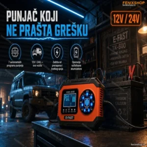 Pametni brzi punjač akumulatora 12/24v