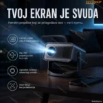 Pametni Pan-Tilt Projektor sa Android Sistemom – Full HD, HDR, USB, Gaming