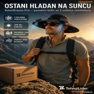 Pametni Šešir za Sunce sa Duplim Ventilatorom