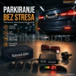 Parking Senzori za Auto – Set od 4 Senzora u Crnoj Boji sa LED Displejom