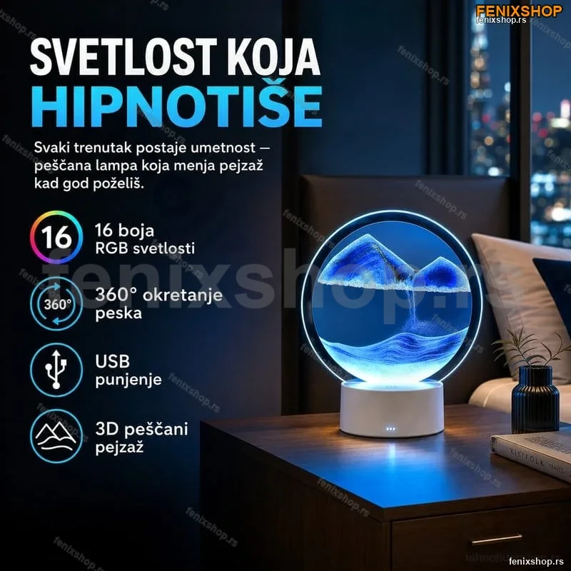 Peščana LED lampa Peščana LED lampa