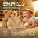 Plišani veseli meda koji govori i igra žmurke