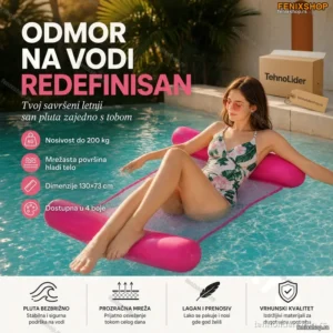 Plutajuća Ležaljka za Bazen i Vodu — Ergonomski Dizajn, do 200 kg