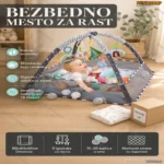 Podloga za igru za bebe sa ogradicom + 20 loptica