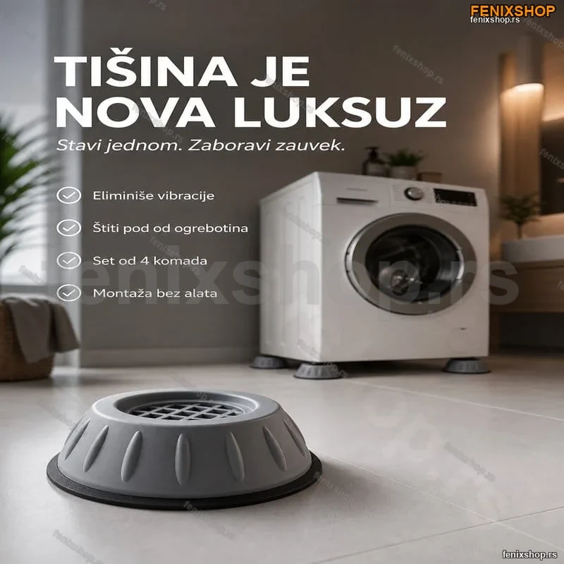 Podmetači za veš mašinu i ostale uređaje – fiksatori protiv vibracija Podmetači za veš mašinu i ostale uređaje – fiksatori protiv vibracija
