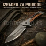 Preklopni lovački nož sa drvenom drškom 353