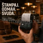 Prenosivi Termalni Štampač 58mm – Bežični POS Printer za Android, iOS i Windows