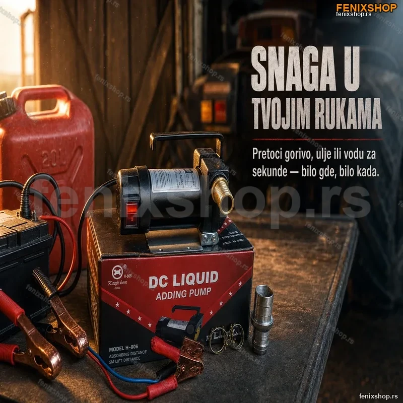 Prenosna Pumpa za Pretakanje Nafte, Vode i Goriva – 12V Mehanička Prenosna Pumpa za Pretakanje Nafte, Vode i Goriva – 12V Mehanička