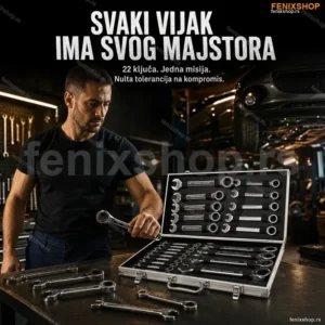Profesionalni Set Kombinovanih Ključeva 6-32mm – 22 Komada u Koferu
