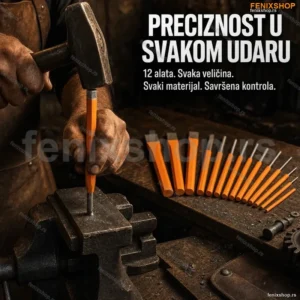 Profesionalni Set Probijača i Izbijača 12 Komada – Različite Veličine