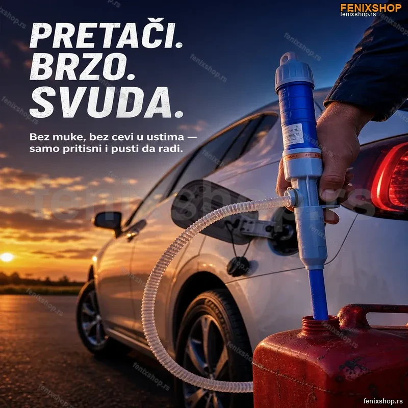 Pumpa za Pretakanje Goriva i Tečnosti na Baterije – Do 8L/min Pumpa za Pretakanje Goriva i Tečnosti na Baterije – Do 8L/min