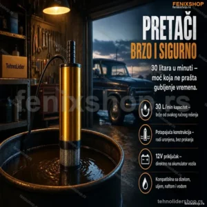 Pumpa za Pretakanje Tečnosti – Potapajuća, 30 l/min (Gorivo, Ulje, Nafta)