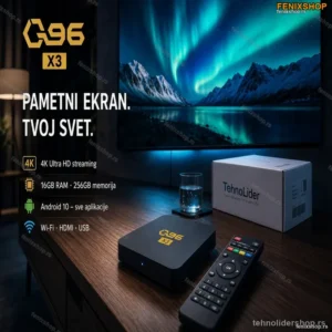 Q96 X3 Android TV Box 4K Ultra HD – 16GB RAM, 256GB Memorija
