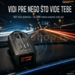 Radar Detektor za Auto V9 – 360° Detekcija Radara i Kamera sa LED Ekranom