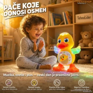 Razigrano Muzičko Pače – Svetleća Igračka za Decu od 0 do 7 godina