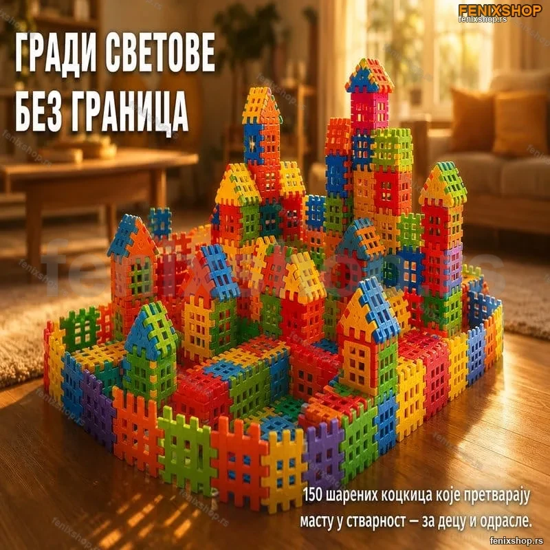 Raznobojne kockice - puzzle za decu i odrasle - 150kom Raznobojne kockice - puzzle za decu i odrasle - 150kom