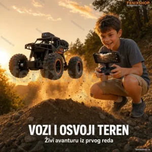 RC Džip na daljinski sa HD kamerom i live prenosom – ABS + metal suspenzija