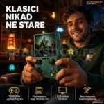 Retro džepna konzola X6 sa 10.000+ igrica i 11 emulatora — 3.5 inča ekran