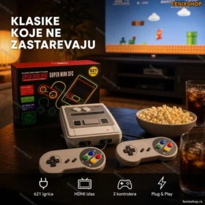 Retro konzola sa HDMI izlazom i 621 ugrađenom igricom — 2 kontrolera u setu