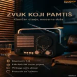 Retro radio Bluetooth zvučnik