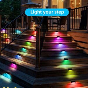 RGB solarne lampe za stepenice i zidove — set 2 kom
