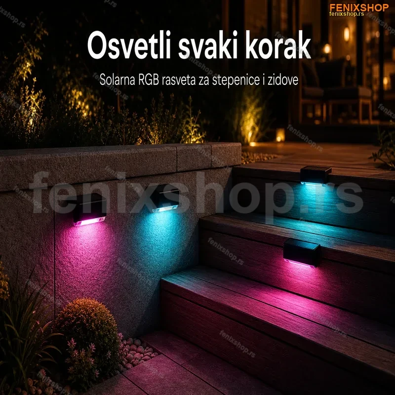 RGB solarne lampe za stepenice i zidove RGB solarne lampe za stepenice i zidove