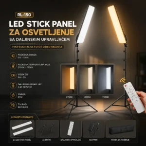 RL-150 LED Panel za Foto i Video Rasvetu sa Daljinskim