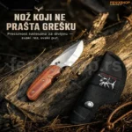 Rocky Mountain lovački nož Buck sa drvenom drškom