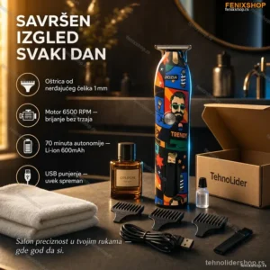 Rozia Trendy Mašinica za Šišanje i Brijanje – LED Displej, USB Punjenje