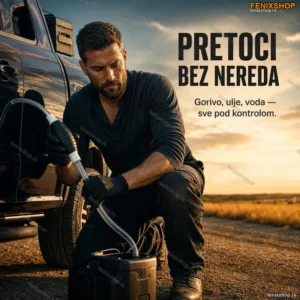 Ručna pumpa sa crevom za pretakanje tečnosti — gorivo, ulje, voda