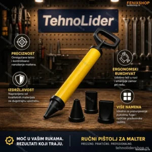 Ručni Pištolj za Malter sa Nastavcima – Precizno Krpljenje Pukotina